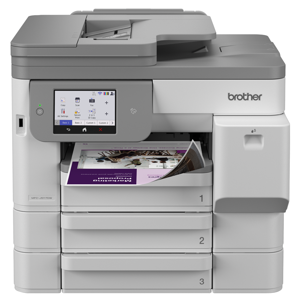 Multifonction jet d'encre couleur Brother MFC-J5117DW, A3, 26 ipm, recto verso, Wi-Fi