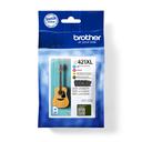 Pack cartouches d'encre Brother LC-421XLVAL / LC421XLVAL, 4 couleurs XL, 500 pages