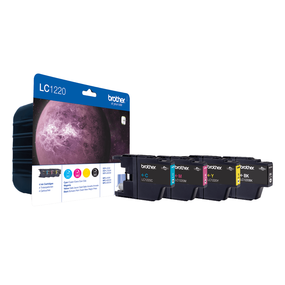 Brother LC-1220VALBP / LC1220VALBP ink cartridge value pack, 4 colors, 300 pages