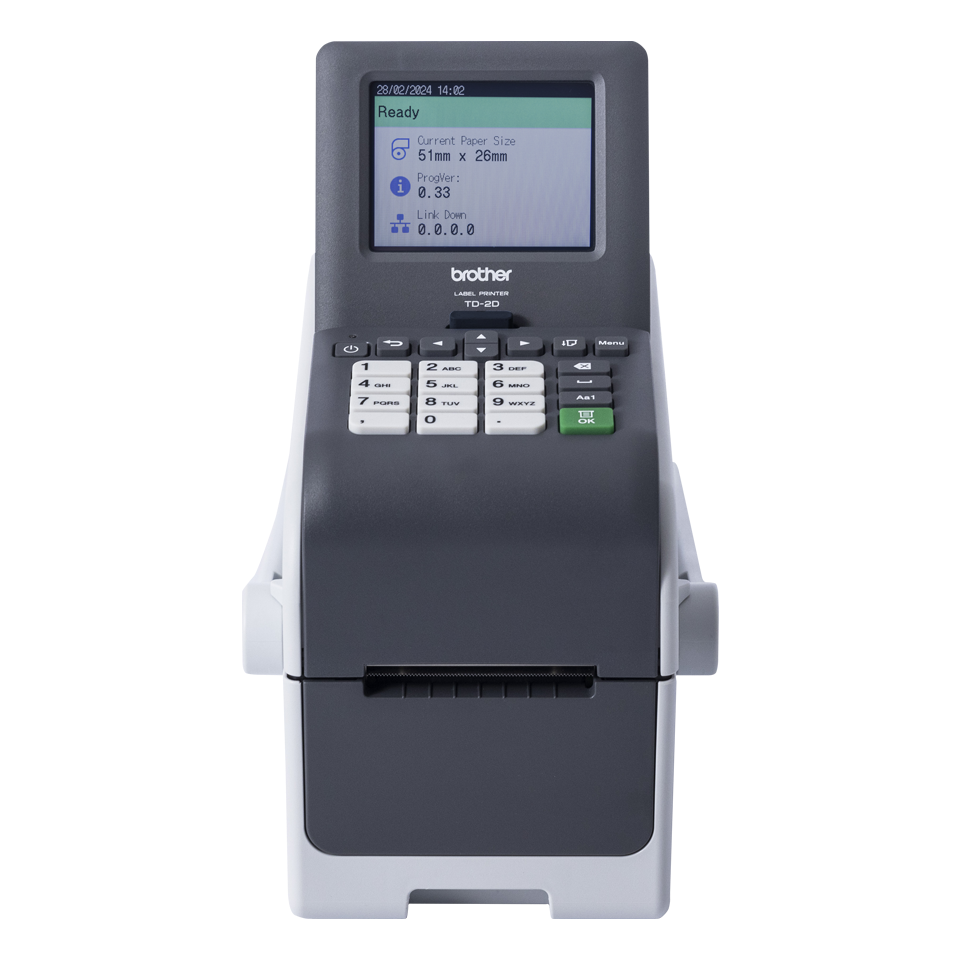 Imprimante d'étiquettes Brother TD-2350DSAH300, support jusqu’à 63 mm, Bluetooth, Wi-Fi