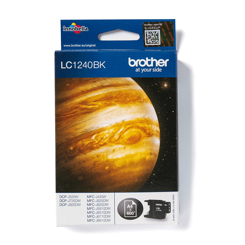 Brother Tintenpatrone LC-1240BK / LC1240BK Schwarz XL, 600 Seiten