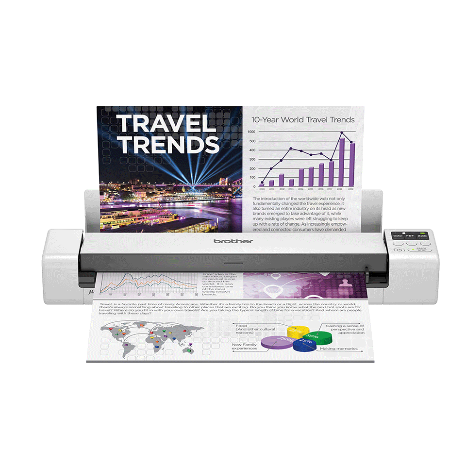 Scanner mobile Brother DS-940DW, A4, 15 ppm, recto verso