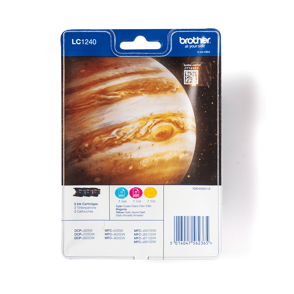 Brother Tinten-Multipack LC-1240RBWBP / LC1240RBWBP, 3 Farben XL, 600 Seiten