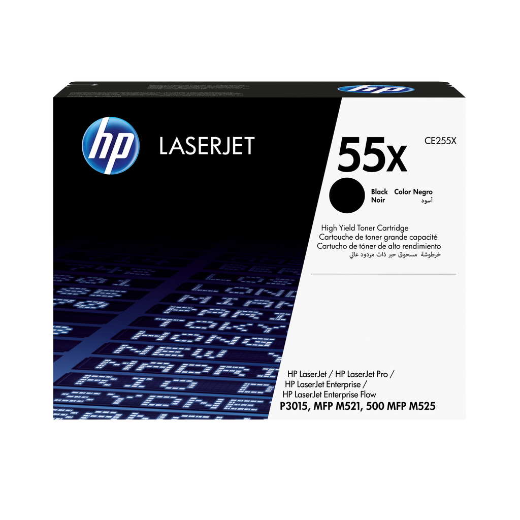 Toner HP 55X / CE255X Schwarz XL, 12.500 Seiten