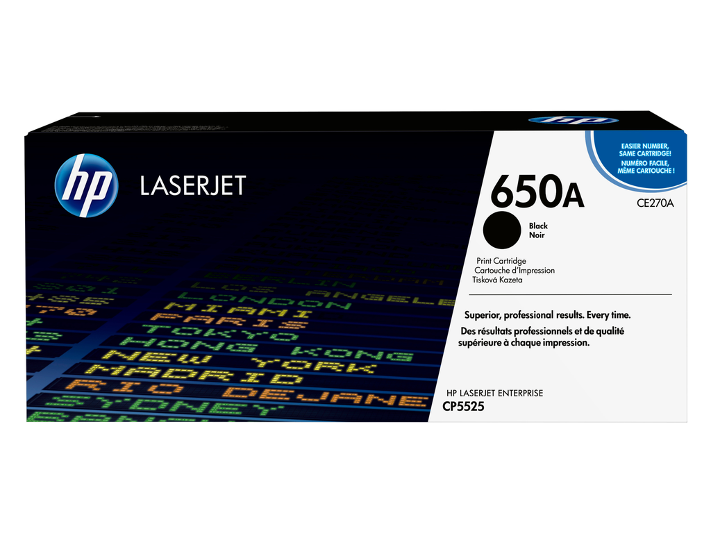 Toner HP 650A / CE270A Schwarz, 13.500 Seiten