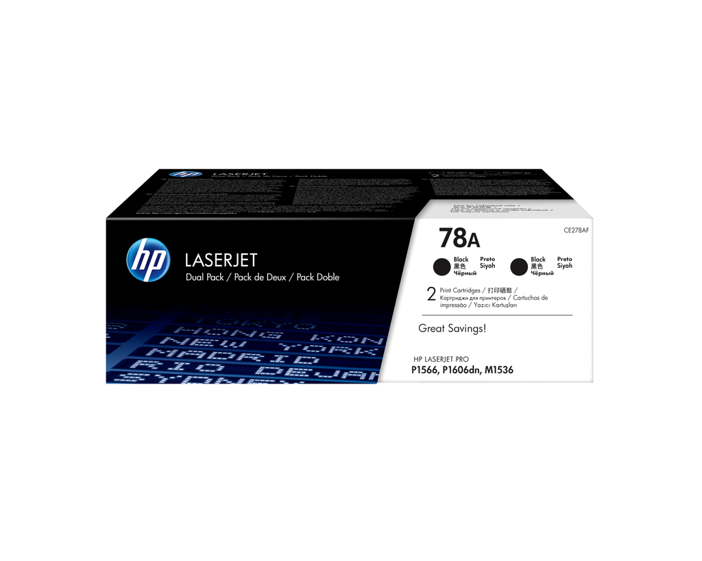 [CE278AD] 2er-Pack Toner HP 78A / CE278AD Schwarz, 2 x 2.100 Seiten