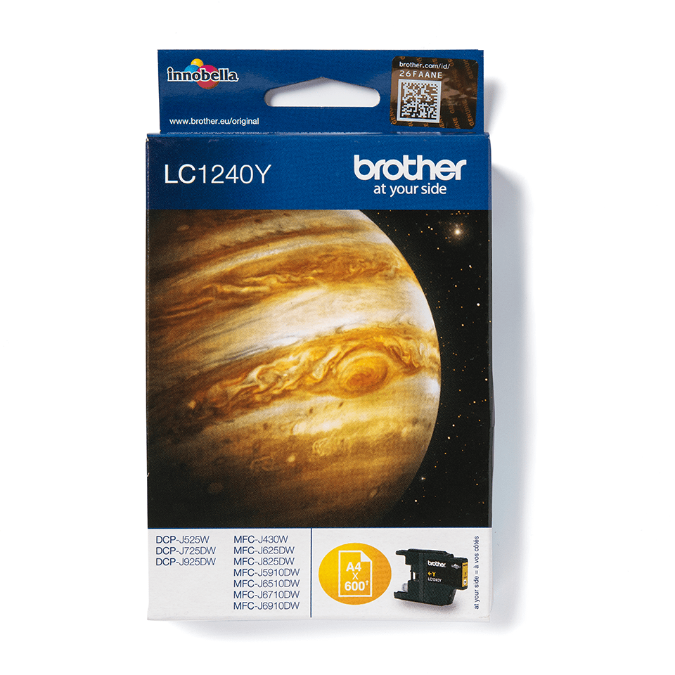 Cartouche d'encre Brother LC-1240Y / LC1240Y jaune XL, 600 pages