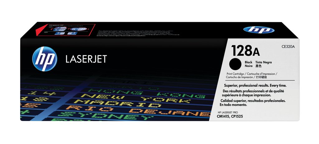 Toner HP 128A / CE320A noir, 2 000 pages
