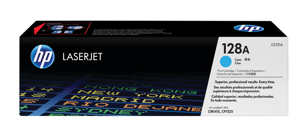HP 128A / CE321A cyan toner, 1,300 pages