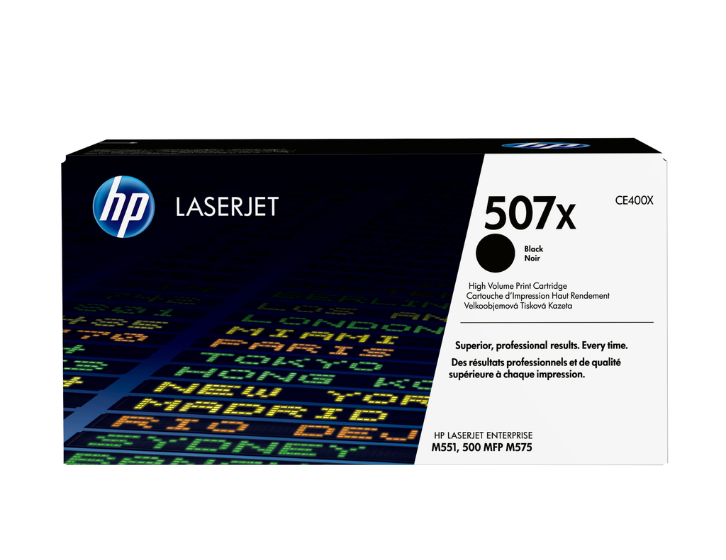 Toner HP 507X / CE400X Schwarz XL, 11.000 Seiten