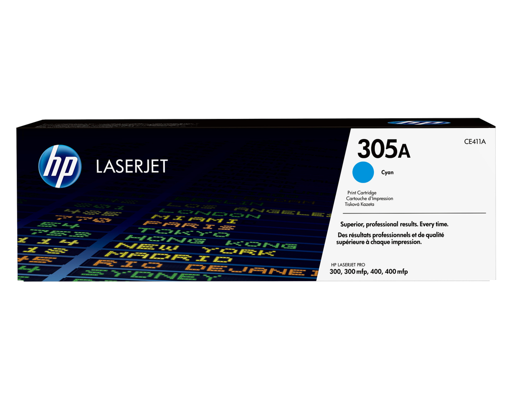 HP 305A / CE411A cyan toner, 2,600 pages