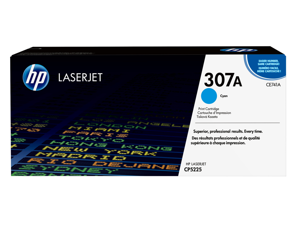 Toner HP 307A / CE741A Cyan, 7.300 Seiten
