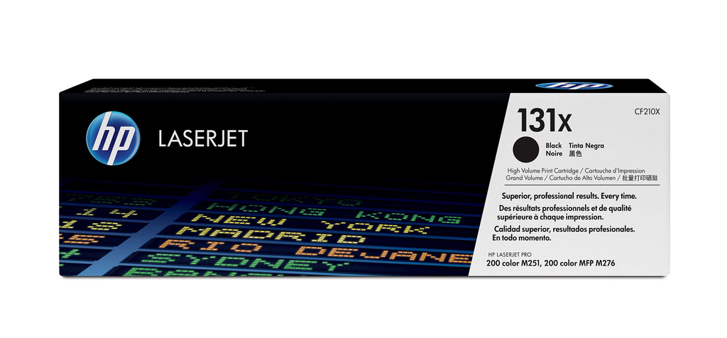 [CF210X] Toner HP 131X / CF210X noir XL, 2 400 pages