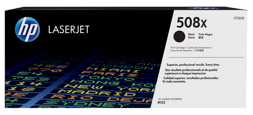 HP 508X / CF360X black XL toner, 12,500 pages