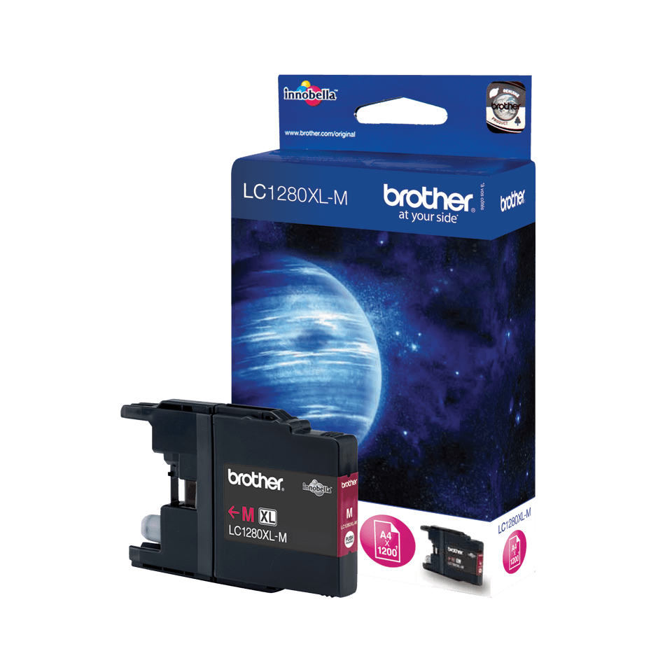 Brother Tintenpatrone LC-1280XLM / LC1280XLM Magenta XXL, 1.200 Seiten