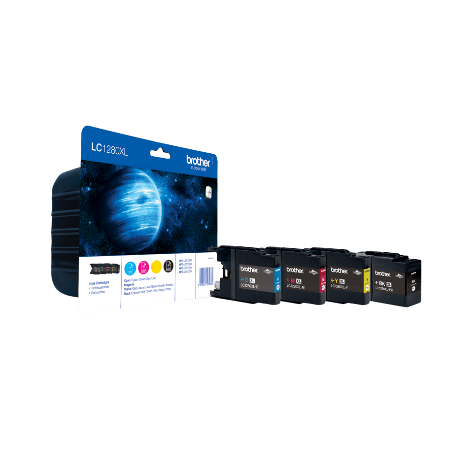 Brother LC-1280XLVALBP / LC1280XLVALBP ink cartridge value pack, 4 colors XXL, 1,200 pages