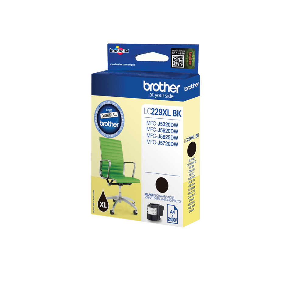 Cartouche d'encre Brother LC-229XLBK / LC229XLBK noire ultra haute capacité, 2 400 pages