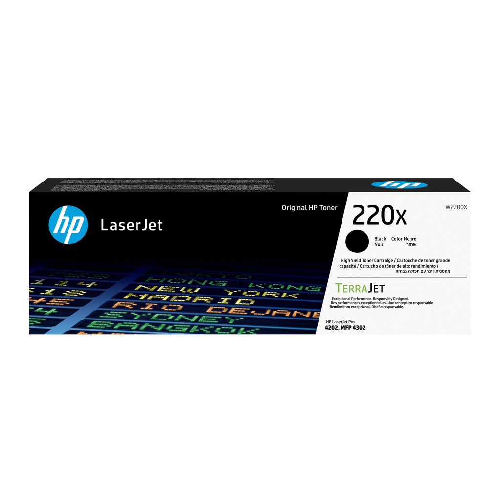 HP 220X / W2200X black XL toner, 7,500 pages