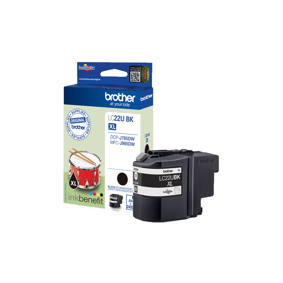 Brother Tintenpatrone LC-22UBK / LC22UBK Schwarz, 2.400 Seiten