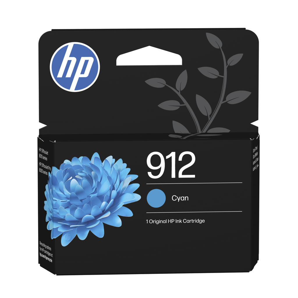Cartouche d'encre HP 912 / 3YL77AE cyan, 315 pages