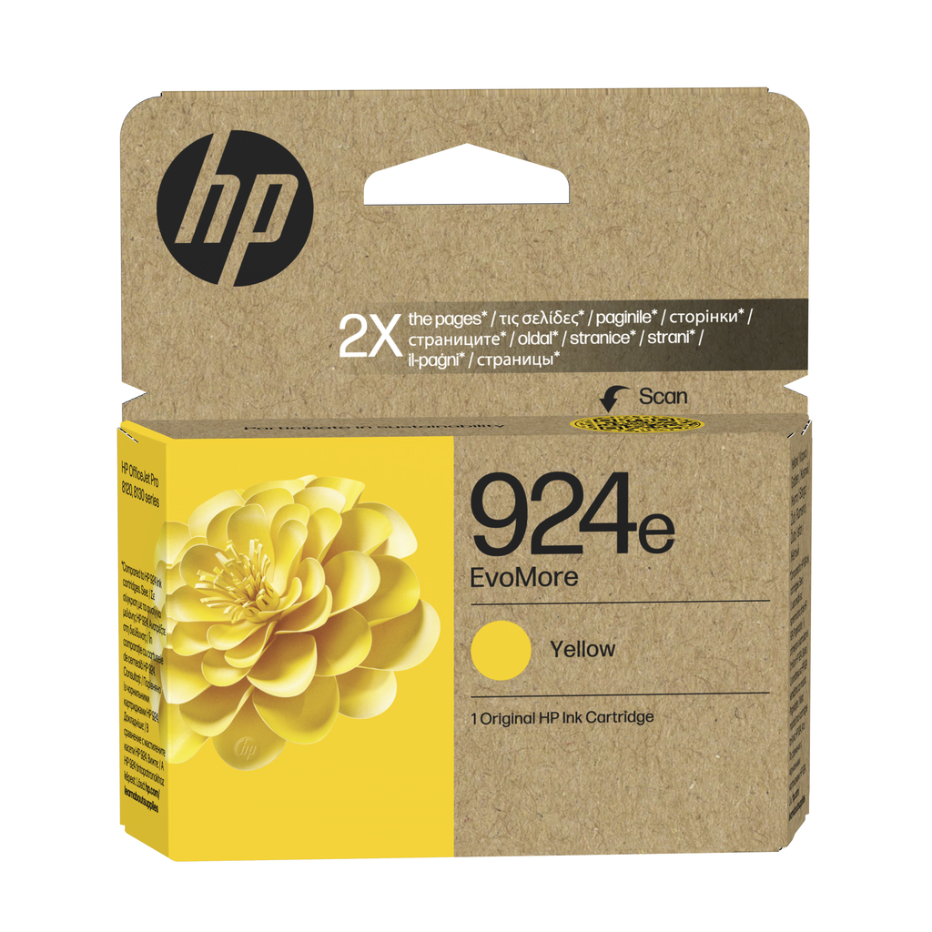 Tintenpatrone HP 924E / 4K0U9NE Gelb XL, 800 Seiten