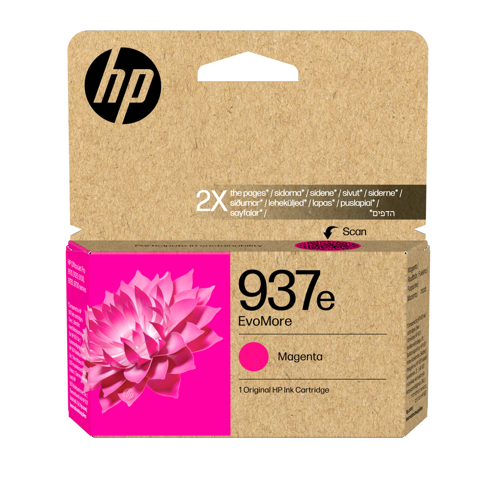 HP 937E / 4S6W7NE magenta XL ink cartridge, 1,650 pages