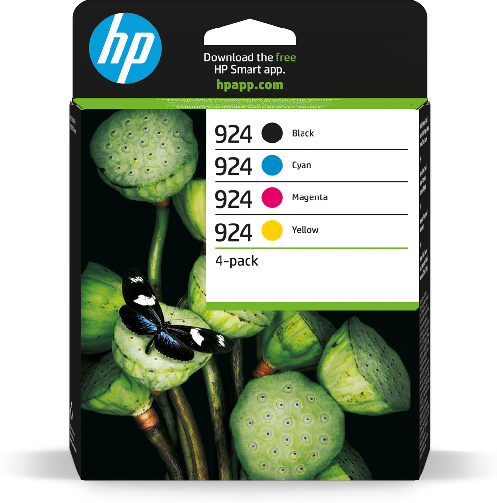 Pack HP 924 / 6C3Z1NE 4 couleurs, 500 pages