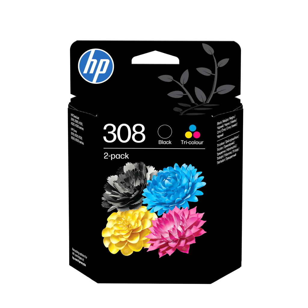 [6L6S6UE] Multipack HP 308 / 6L6S6UE 4 Farben, 160 Seiten