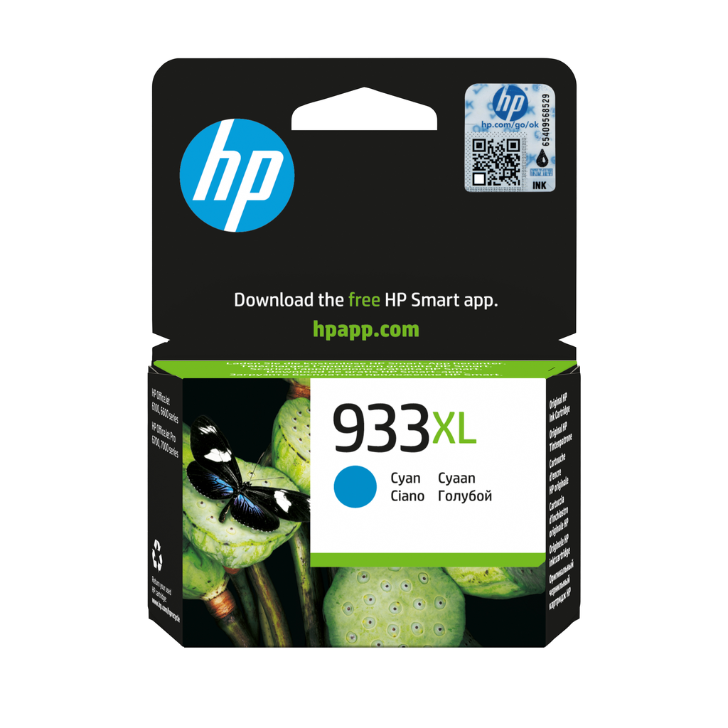 HP 933XL / CN054AE cyan XL ink cartridge, 825 pages