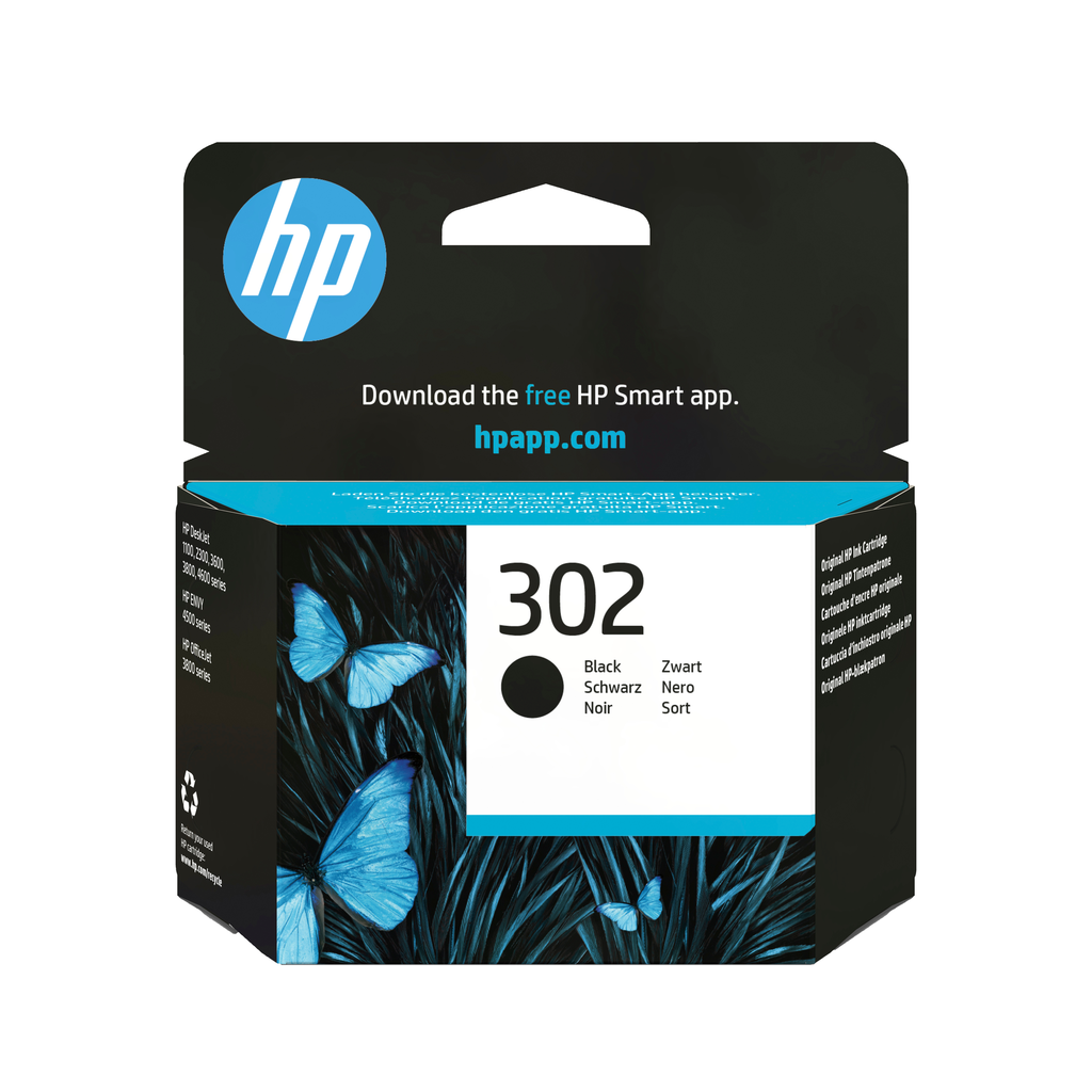 [F6U66AE] HP 302 / F6U66AE black ink cartridge, 170 pages