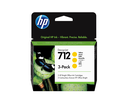 Cartouche d'encre HP 712 / 3ED79A jaune, 29 ml (lot de 3)
