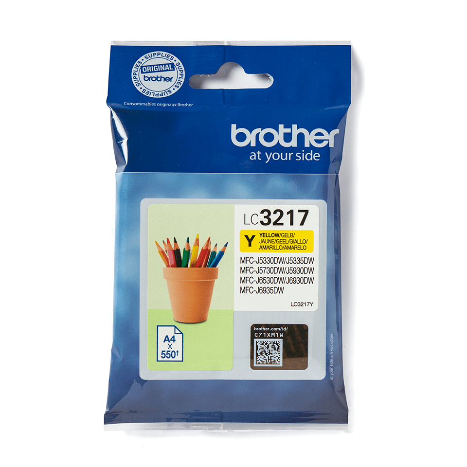 [LC3217Y] Brother Tintenpatrone LC-3217Y / LC3217Y Gelb, 550 Seiten