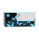Cartouche d'encre HP 738 / 676M6A cyan, 300 ml
