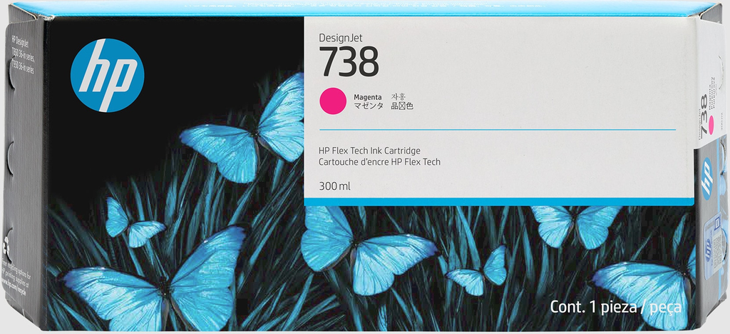 [676M7A] HP 738 / 676M7A magenta ink cartridge, 300 ml