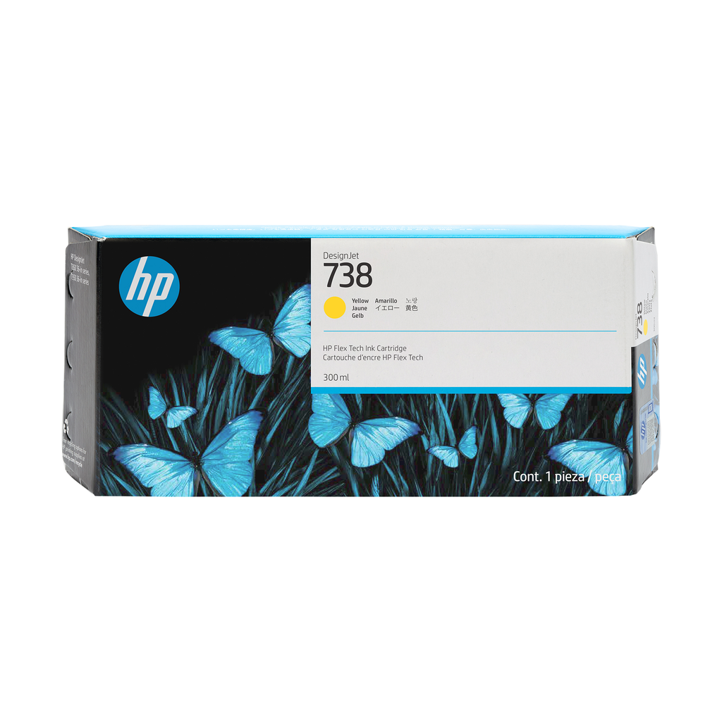 [676M8A] HP 738 / 676M8A yellow ink cartridge, 300 ml