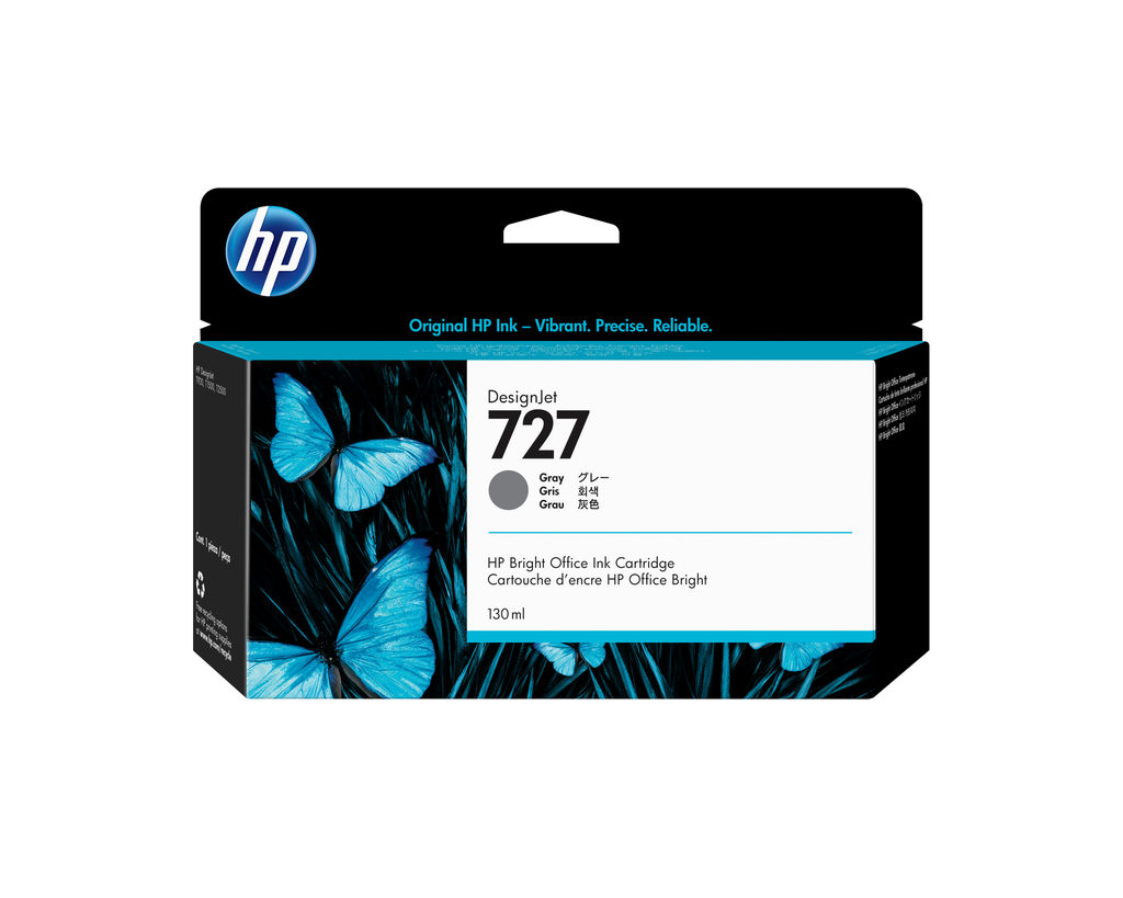 Cartouche d'encre HP 727 / B3P24A gris, 130 ml