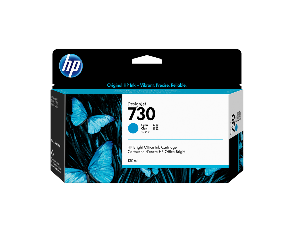 Tintenpatrone HP 730 / P2V62A Cyan, 130 ml