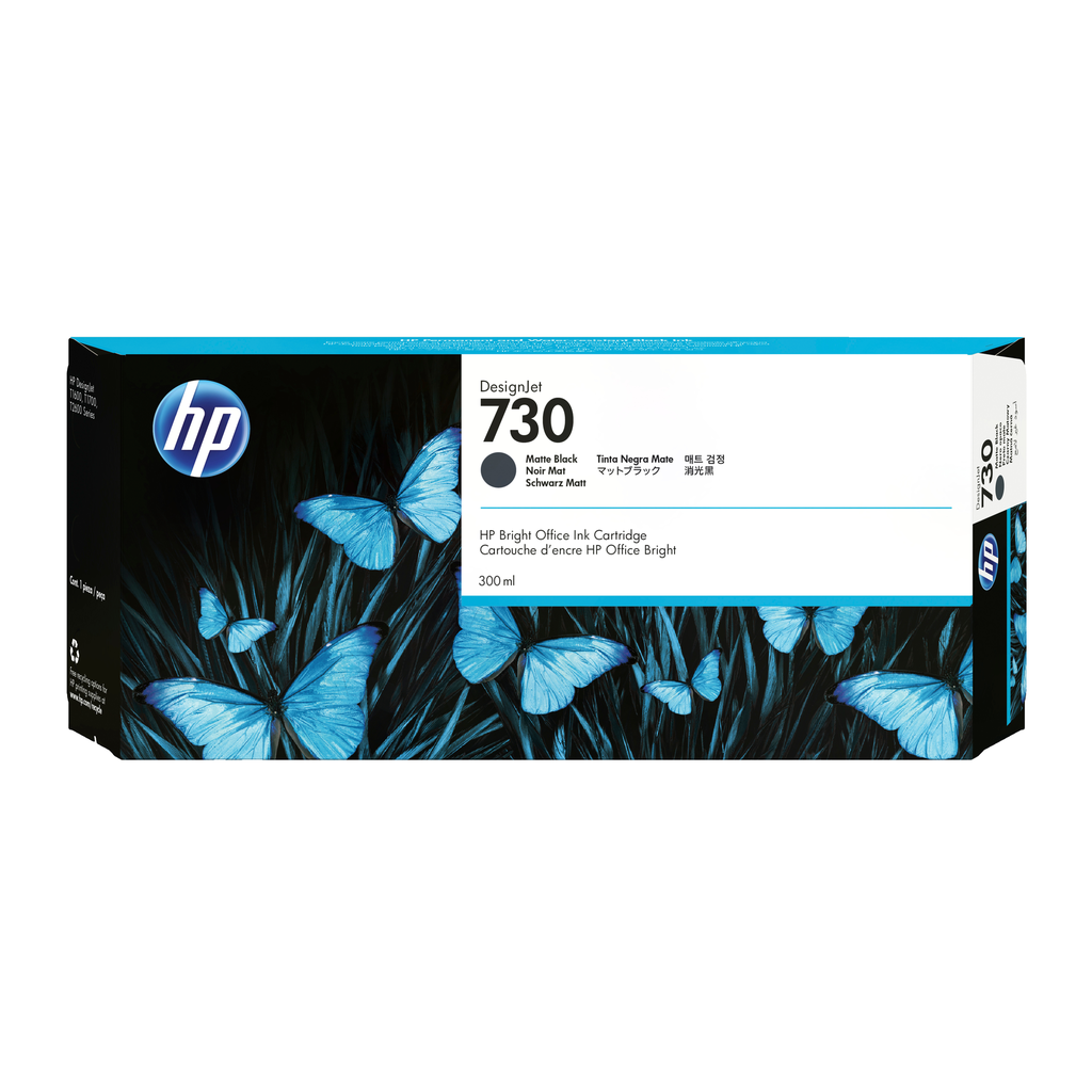 Tintenpatrone HP 730 / P2V71A Schwarz, 300 ml