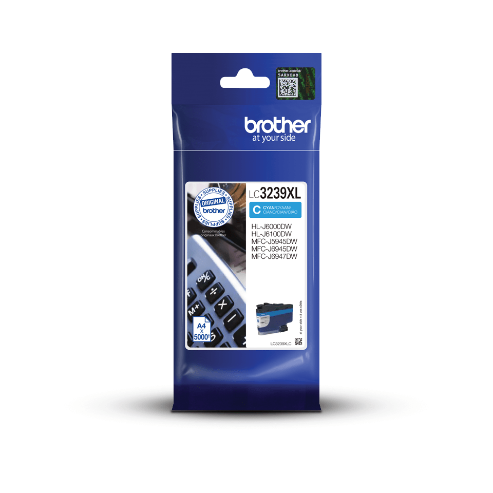 [LC3239XLC] Cartouche d'encre Brother LC-3239XLC / LC3239XLC cyan XL, 5 000 pages