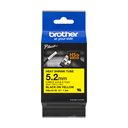 Gaine thermorétractable Brother HSe-211E / HSE211E, noir sur blanc, 5,2 mm x 1,5 m