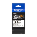 Gaine thermorétractable Brother HSe-231E / HSE231E, noir sur blanc, 11,2 mm x 1,5 m