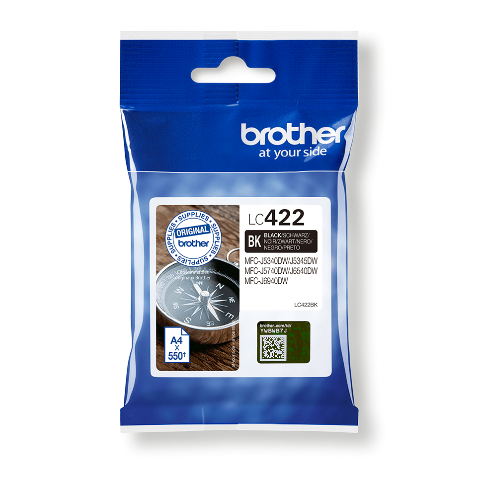 [LC422BK] Brother Tintenpatrone LC-422BK / LC422BK Schwarz, 550 Seiten