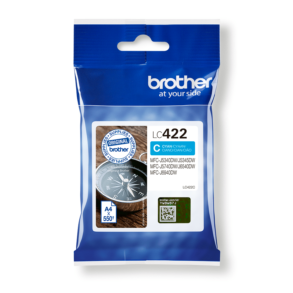 [LC422C] Brother LC-422C / LC422C cyan ink cartridge, 550 pages