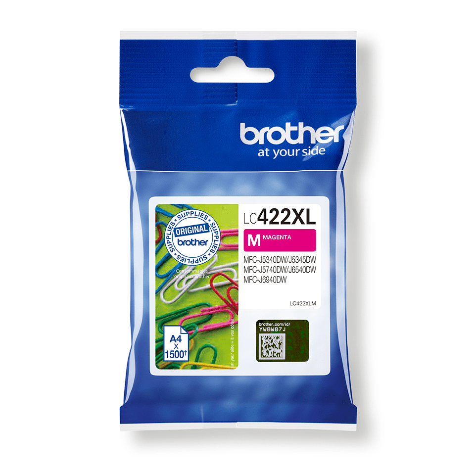 [LC422XLM] Brother Tintenpatrone LC-422XLM / LC422XLM Magenta XL, 1.500 Seiten