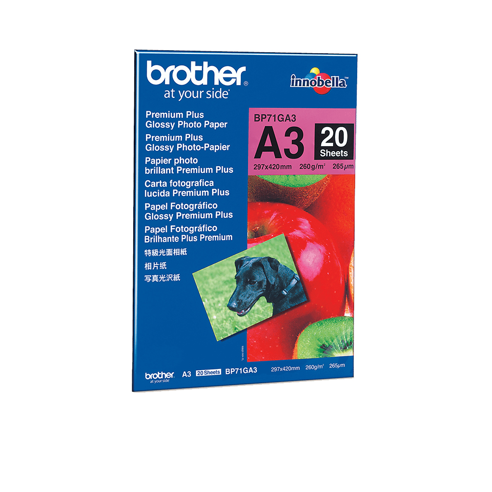 [BP71GA3] Brother BP71GA3 glossy photo paper A3, 20 sheets, 260 g/m²