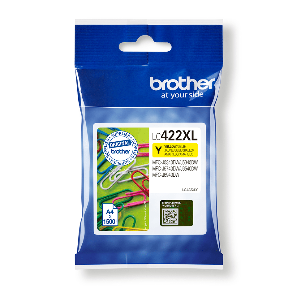 [LC422XLY] Brother Tintenpatrone LC-422XLY / LC422XLY Gelb XL, 1.500 Seiten