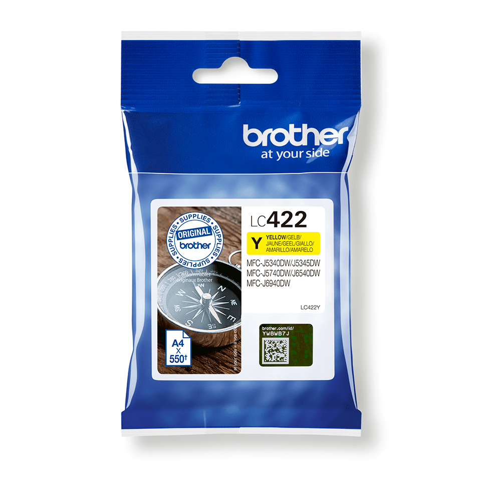 [LC422Y] Brother LC-422Y / LC422Y yellow ink cartridge, 550 pages