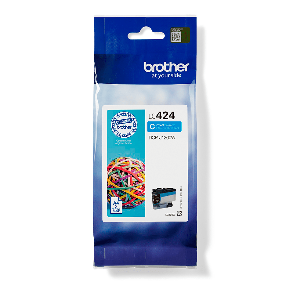 Cartouche d'encre Brother LC-424C / LC424C cyan, 750 pages