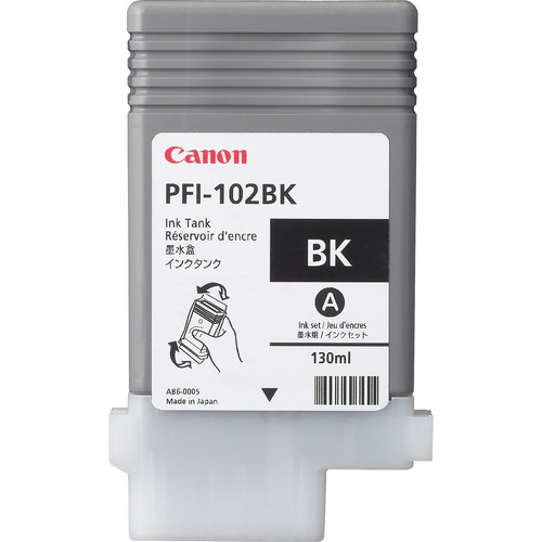 Canon PFI-102BK / 0895B001 black ink cartridge, 130 ml