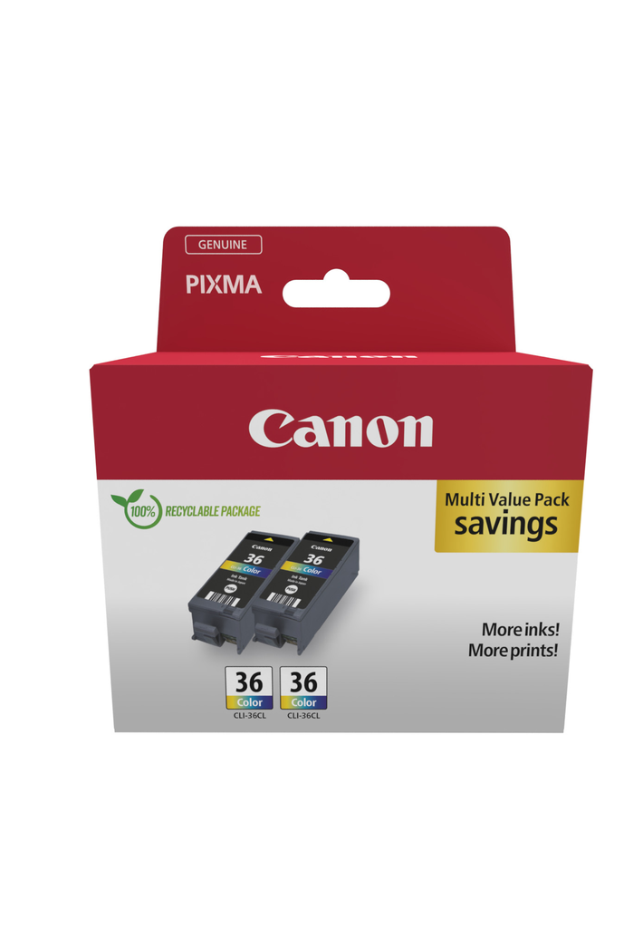 [1511B025] Multipack Tintenpatronen Canon CLI-36 / 1511B025, 3 Farben